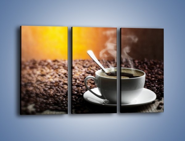 Obraz na płótnie – Aromatyczna filiżanka kawy – trzyczęściowy JN298W2