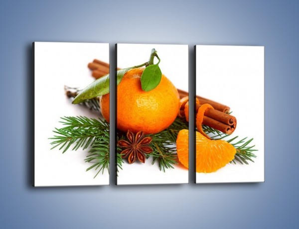 Obraz na płótnie – Pomarańcza na święta – trzyczęściowy JN306W2