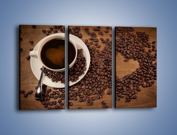 Obraz na płótnie – Miłość do kawy – trzyczęściowy JN312W2