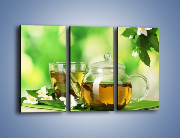 Obraz na płótnie – Herbaciane ukojenie – trzyczęściowy JN316W2