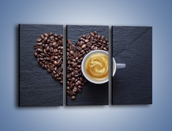 Obraz na płótnie – Miłość do czarnej kawy – trzyczęściowy JN328W2