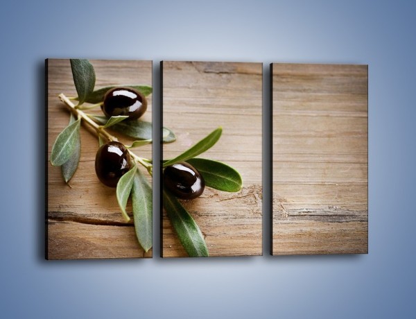 Obraz na płótnie – Dojrzała gałązka oliwek – trzyczęściowy JN334W2