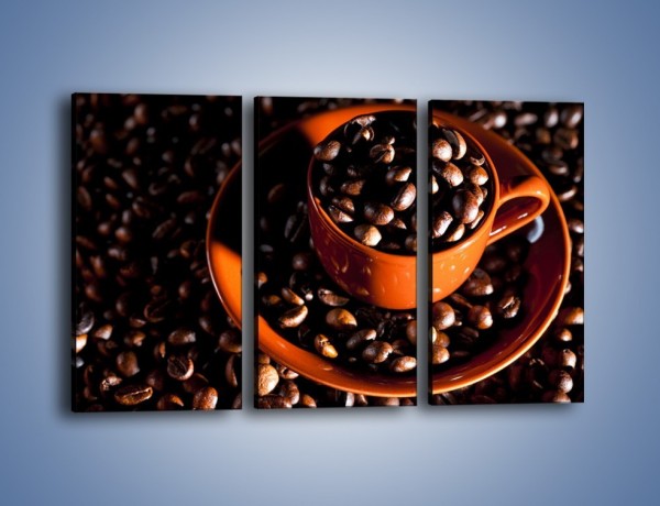 Obraz na płótnie – Filiżanka kawy z charakterem – trzyczęściowy JN343W2