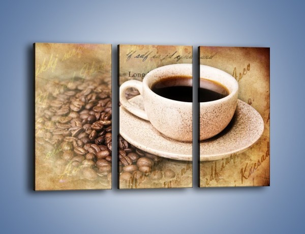 Obraz na płótnie – List przy filiżance kawy – trzyczęściowy JN347W2