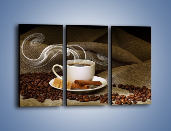 Obraz na płótnie – Zapach kawy niesiony wiatrem – trzyczęściowy JN365W2