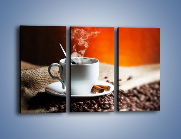 Obraz na płótnie – Aromatyczny zapach kawy – trzyczęściowy JN374W2