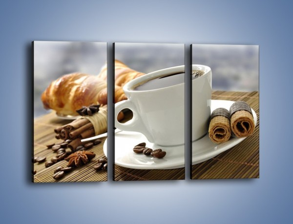 Obraz na płótnie – Francuski poranek z kawą – trzyczęściowy JN383W2