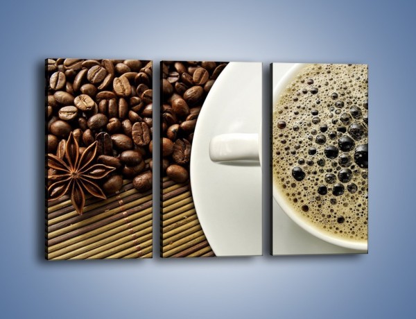 Obraz na płótnie – Zaparzona kawa z pianką – trzyczęściowy JN384W2