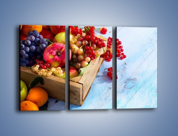 Obraz na płótnie – Skrzynka z owocami – trzyczęściowy JN405W2