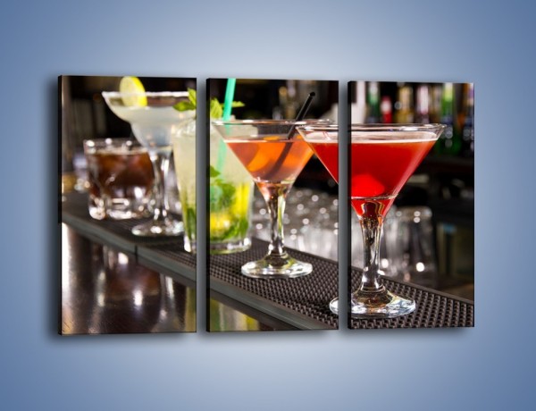 Obraz na płótnie – Drinki na barze – trzyczęściowy JN432W2