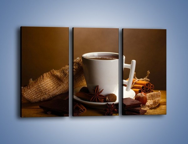 Obraz na płótnie – Gorąca czekolada z dodatkami – trzyczęściowy JN452W2