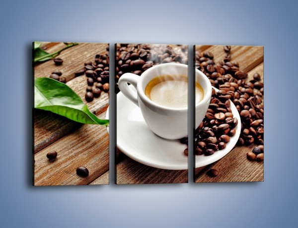 Obraz na płótnie – Letni błysk w filiżance kawy – trzyczęściowy JN470W2