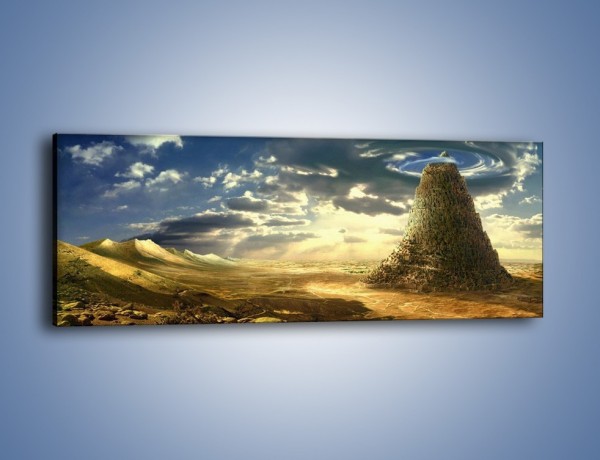 Obraz na płótnie – Przez górę aż do chmur – jednoczęściowy panoramiczny GR139