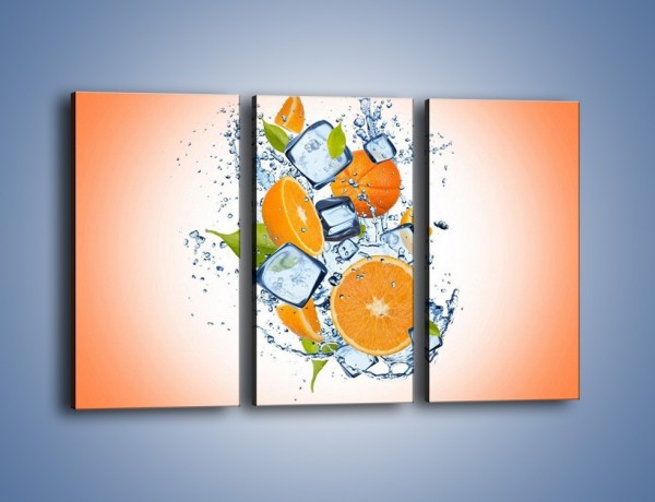 Obraz na płótnie – Pomarańczowe trio w powietrzu – trzyczęściowy JN499W2