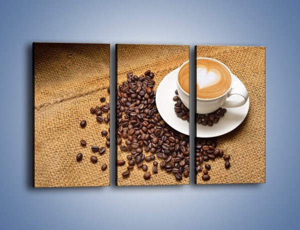 Obraz na płótnie – Uczucie wyrażone w kawie – trzyczęściowy JN547W2