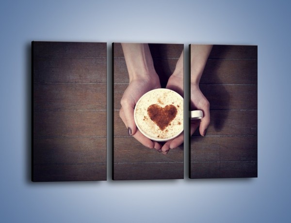 Obraz na płótnie – Kawa z ciepłym dotykiem – trzyczęściowy JN548W2