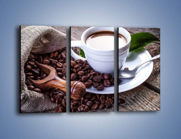 Obraz na płótnie – Dobrze odmierzona porcja kawy – trzyczęściowy JN613W2
