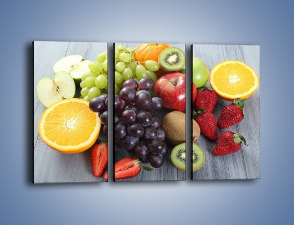 Obraz na płótnie – Idealna pora na owoce – trzyczęściowy JN631W2
