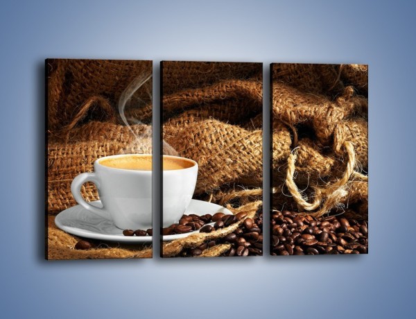 Obraz na płótnie – Upity łyk kawy – trzyczęściowy JN637W2