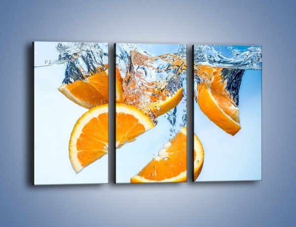 Obraz na płótnie – Pomarańcza mocno zakurzona – trzyczęściowy JN650W2