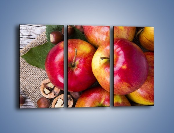 Obraz na płótnie – Jabłka z orzechami – trzyczęściowy JN669W2