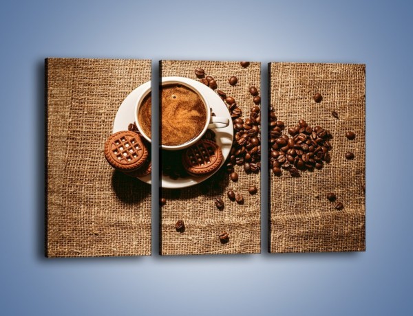 Obraz na płótnie – Kawowe słodkości na deser – trzyczęściowy JN676W2