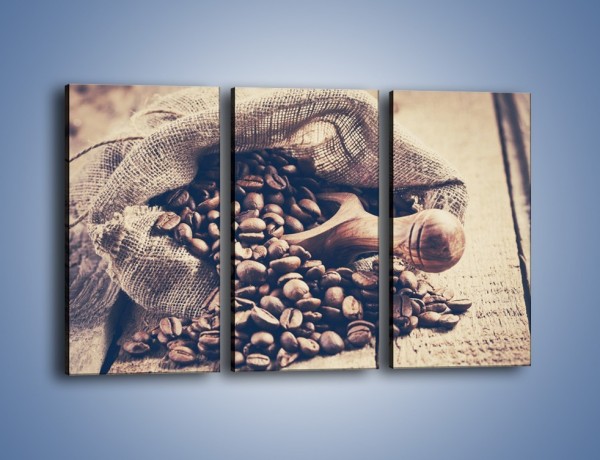 Obraz na płótnie – Odpowiednio odmierzone ziarna kawy – trzyczęściowy JN714W2