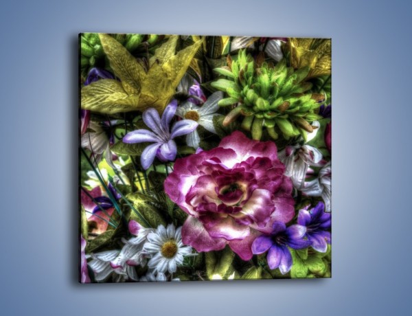Obraz na płótnie – Kwiaty w różnych odcieniach – jednoczęściowy kwadratowy GR318