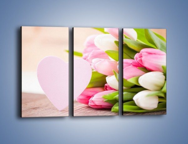 Obraz na płótnie – Miłość do tulipanów – trzyczęściowy K292W2