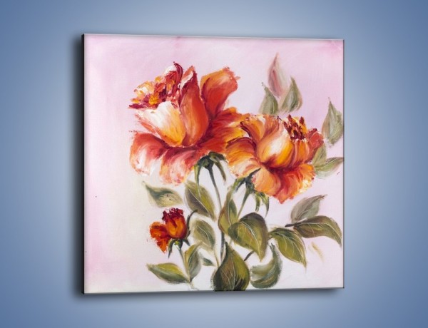 Obraz na płótnie – Kwiaty na płótnie malowane – jednoczęściowy kwadratowy GR322
