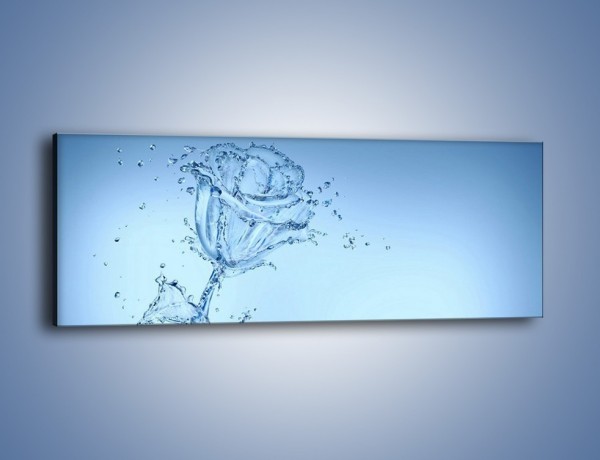 Obraz na płótnie – Kwiat tworzony wodą – jednoczęściowy panoramiczny GR182