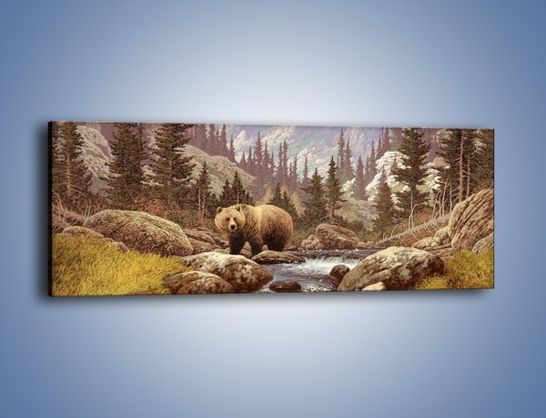 Obraz na płótnie – Uwaga na niedźwiedzia – jednoczęściowy panoramiczny GR183