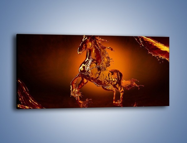 Obraz na płótnie – Wodny koń w mocnym świetle – jednoczęściowy panoramiczny GR228