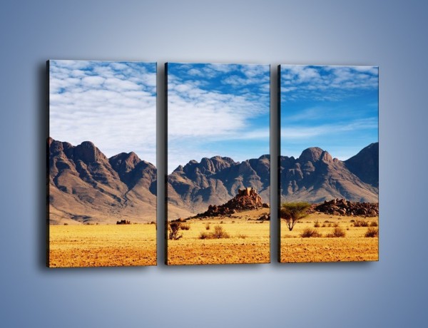 Obraz na płótnie – Góry w pustynnym krajobrazie – trzyczęściowy KN030W2