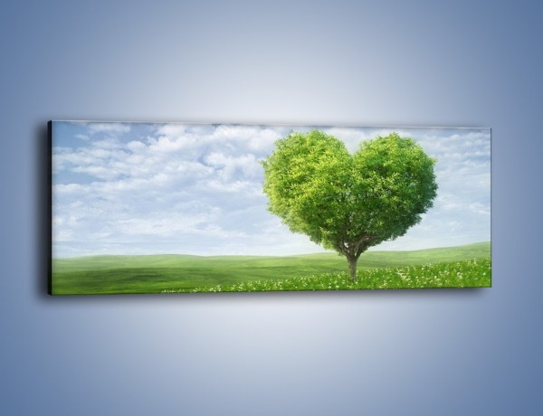 Obraz na płótnie – Miłość w zieleni – jednoczęściowy panoramiczny GR250