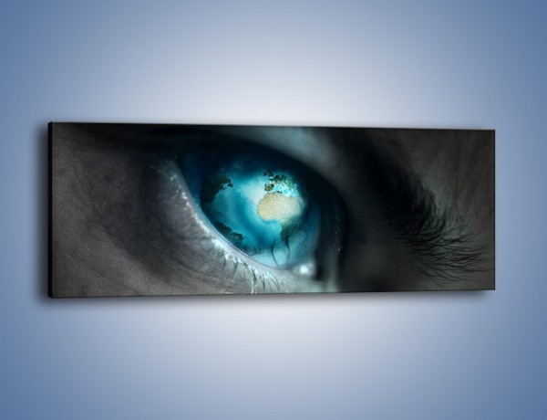 Obraz na płótnie – Oko otwarte na świat – jednoczęściowy panoramiczny GR256