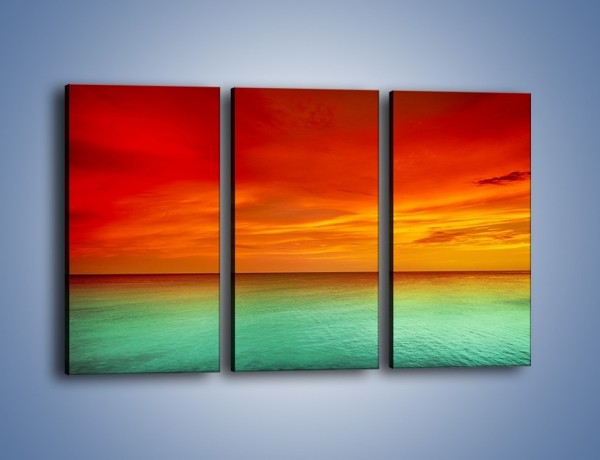 Obraz na płótnie – Horyzont w kolorach tęczy – trzyczęściowy KN1303AW2