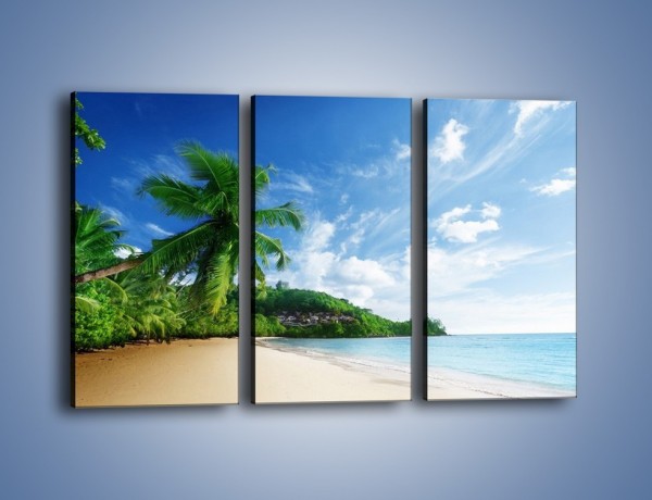 Obraz na płótnie – Czystość rajskiej plaży – trzyczęściowy KN848W2