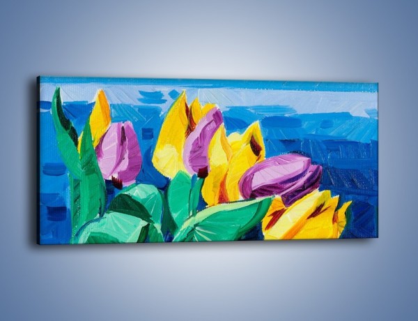 Obraz na płótnie – Kto nie lubi tulipanów – jednoczęściowy panoramiczny GR344