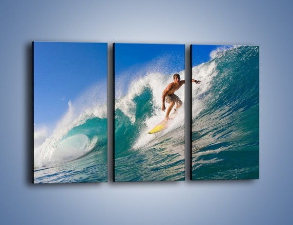 Obraz na płótnie – Surfing w letnim sezonie – trzyczęściowy L132W2