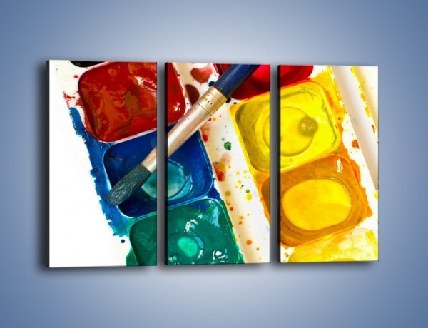 Obraz na płótnie – Kolorowy świat malowany farbami – trzyczęściowy O116W2