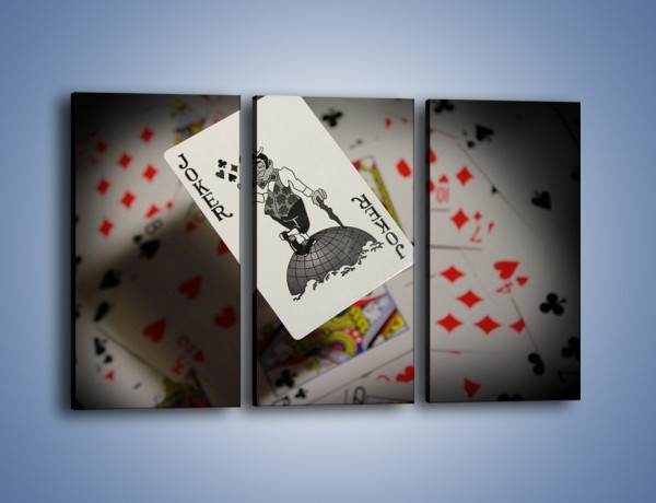 Obraz na płótnie – Najsilniejsza karta w talii – trzyczęściowy O157W2