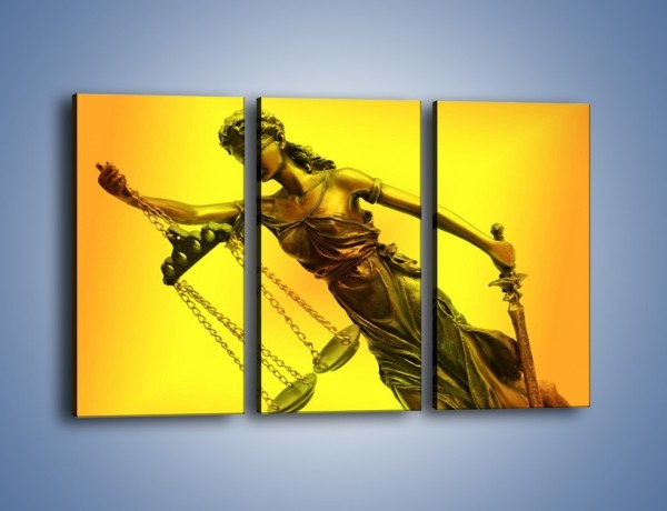 Obraz na płótnie – Figurka ważna w świecie prawa – trzyczęściowy O164W2