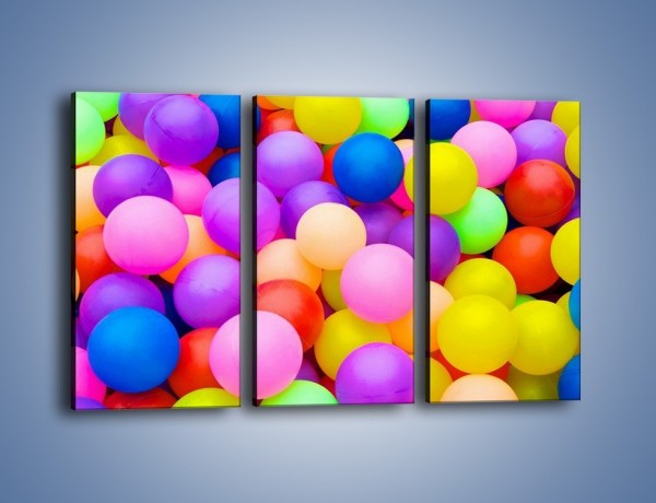 Obraz na płótnie – Basen z kolorowymi piłeczkami – trzyczęściowy O208W2
