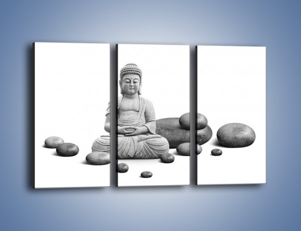 Obraz na płótnie – Budda wśród kamieni – trzyczęściowy O229W2