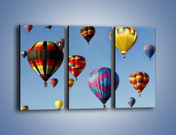 Obraz na płótnie – Kolorowe balony na niebie – trzyczęściowy TM009W2