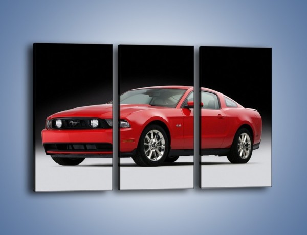 Obraz na płótnie – Czerwony Ford Mustang GT – trzyczęściowy TM052W2