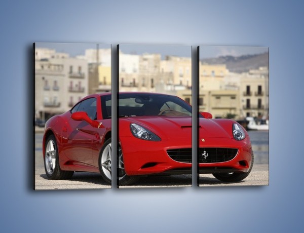 Obraz na płótnie – Czerwone Ferrari California – trzyczęściowy TM057W2