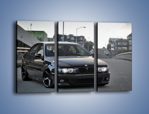 Obraz na płótnie – Czarne BMW E39 M5 – trzyczęściowy TM072W2