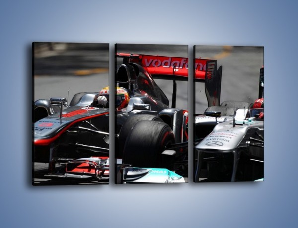 Obraz na płótnie – McLaren Mercedes Monaco GP – trzyczęściowy TM076W2